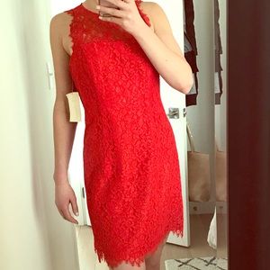 Brand new Shoshanna red lace dress!